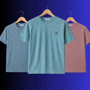 3pcs Combo Round Neck Half Sleeve T-shirt For Men's