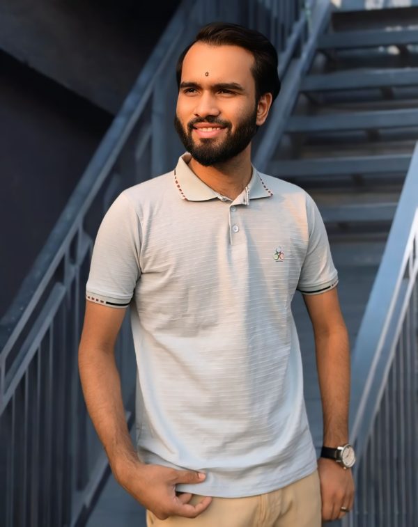 Premium Double PK Polo - Sky blue