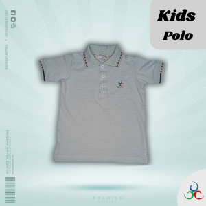 Premium Double PK Polo for Kids - Sky blue