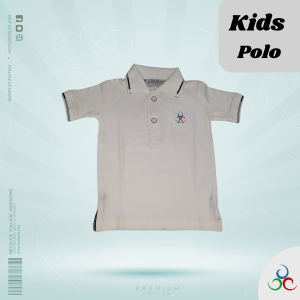 Premium Polo for Kids - White (Designed Fabrics)
